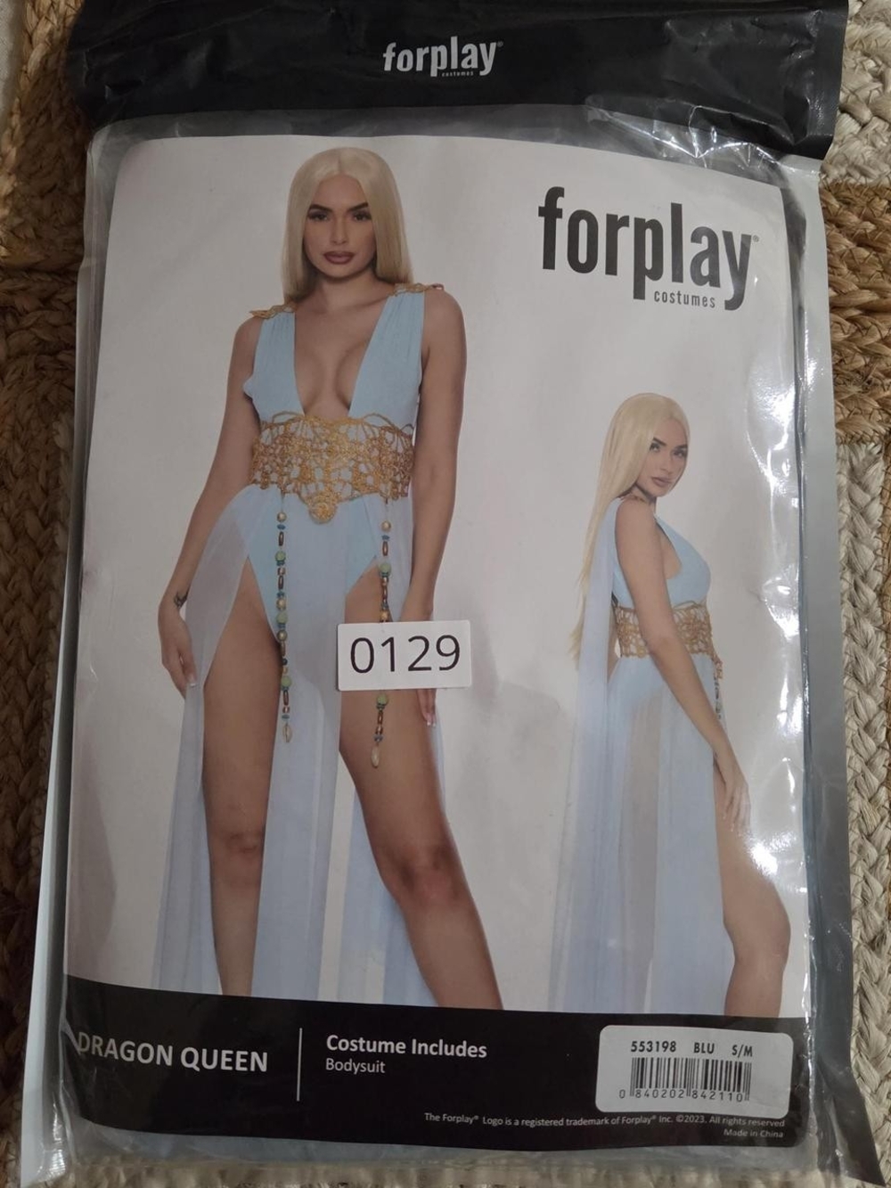 Forplay Dragon Queen Women's Light Blue and Gold Costume